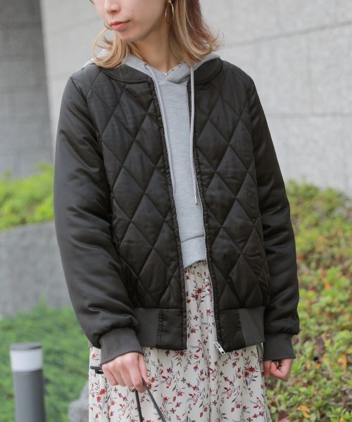 配色キルティングブルゾン』(503612119) | オシャレウォーカー  