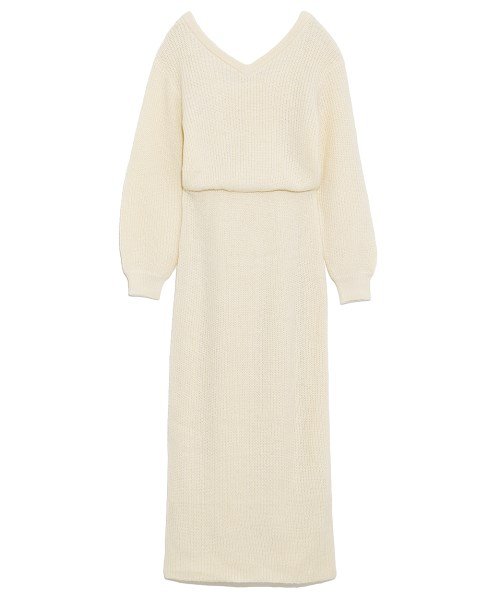 セール バックレースニットワンピース リリー ブラウン Lily Brown Magaseek