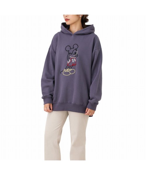 マックハウス レディース Mac House Women Disney ディズニー ミッキー 厚盛り刺繍パーカー 04 0922 Magaseek