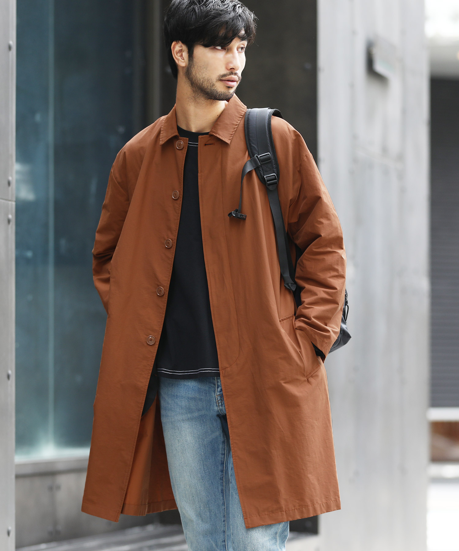ステンカラーコート(ブラウン・キャメル・茶色)のファッション通販 