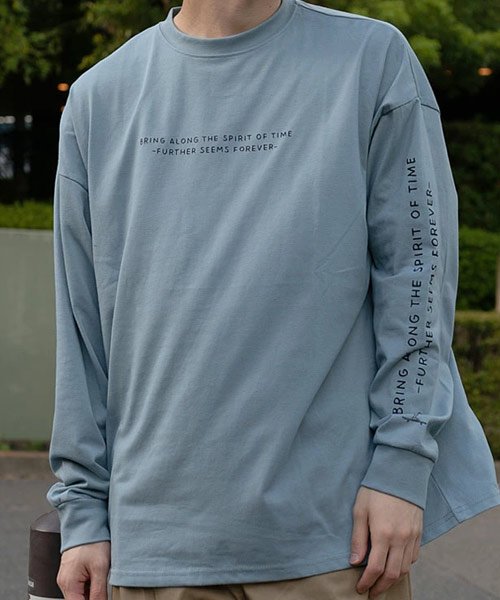 Cavaria キャバリア 自転車イラストクルーネック長袖ビッグtシャツ キャバリア Cavaria Magaseek