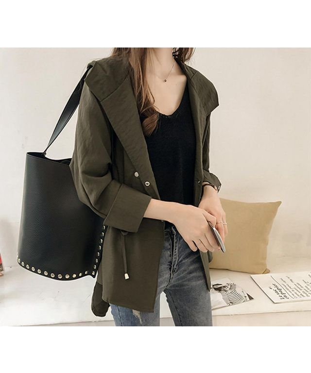 セール ジャケット ブルゾン レディース マウンテンパーカー フーディージャケット ゆったり ベージュ カーキ ブラック 黒 羽織 薄手 軽い 人気 おしゃれ お洒落 シュベック Svec Magaseek