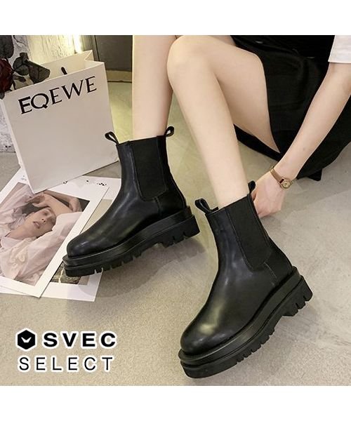 サイドゴアブーツ レディース ショートブーツ 厚底 Nxl1357 シュベック Svec Magaseek