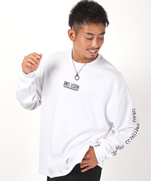 セール ポンチ落書きカラープリントロンｔ ロンt メンズ 長袖tシャツ ビッグシルエット プリント イラスト レトロ ラグスタイル Luxstyle Magaseek