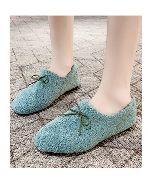 セール もこもこシューズレディース モカシン 冬靴 暖かい リボン飾り付け 可愛い フラットシューズ 裏起毛 ボアパンプス セイヘイショップ Seiheishop Magaseek
