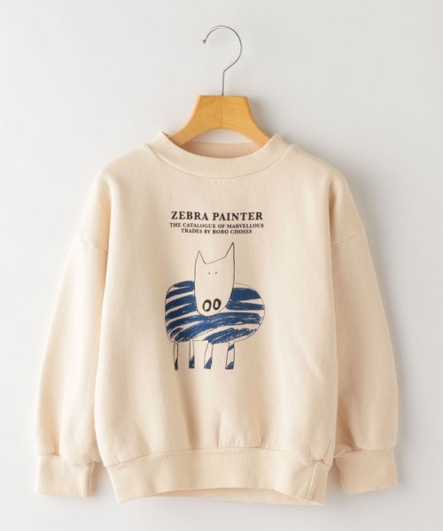 SHIPS KIDS(シップスキッズ)/BOBO CHOSES:Zebra Painter Sweatshirt(100～120cm)/ナチュラル