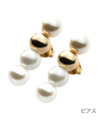 cream dot(クリームドット)/シンプルなパールラインが大人顔のピアス/イヤリング/ゴールド系6