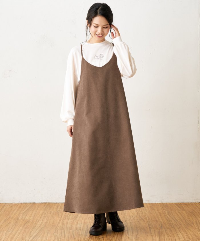 セール ピーチキャミワンピース 図案ロンt set オリーブデオリーブ Olive Des Olive Magaseek