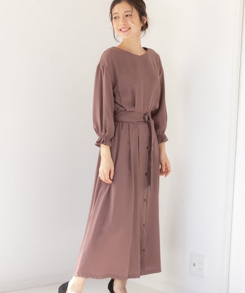 セール セットアップ風フロントボタンワンピース プレフェリール Preferir Magaseek