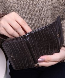 UNGRID bag(アングリッド　バッグ)/シャイニースモールクロコ 三つ折りミニ財布/DBRN