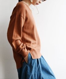 and it_(アンドイット)/ニット レディース もちもちニットサイドスリットプルオーバー【M】【L】 秋冬 トップス ニット プルオーバー ブラック 黒 白  杢グレー ネイビー モカ ダ/オレンジ