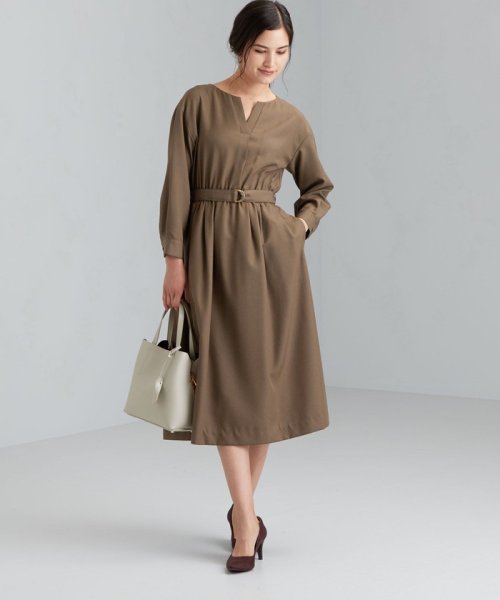 セール D スキッパー フィット フレア ワンピース グリーンレーベルリラクシング Green Label Relaxing Magaseek