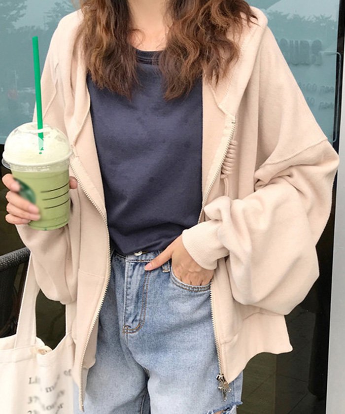 セール パーカー ゆったり レディース 薄手 ブルゾン おしゃれ フード付き カジュアル ビッグシルエット 春秋 ミニミニストア Miniministore Magaseek