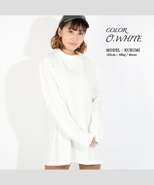 セール ビッグシルエット ロンt メンズ オーバーサイズ ロンt レディース ハイネック 長袖 モックネック カットソー ゆったり プルオーバー 大きめ ロング 韓国 ワンフォークロージング 1111clothing Magaseek