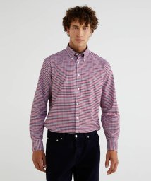 BENETTON (mens)(ベネトン（メンズ）)/オックスチェックレギュラーボタンダウンシャツ/レッド