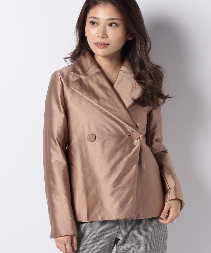 セール ブライトタフタ シンダウン Aラインジャケット ピエール カルダン Pierre Cardin Magaseek