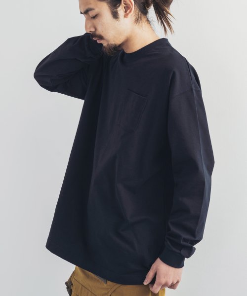 クーポン開催中 カットソー メンズ ビッグt 長袖 Tシャツ 無地 クルーネック Mvs天竺 春秋冬 Aライン ボックスシルエット ドロップショルダー ボリューム袖 ゆったり ロッキーモンロー Rocky Monroe Magaseek