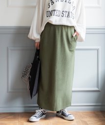 coca(コカ)/【ストレッチ】 エンボス加工タイトスカート/KHAKI