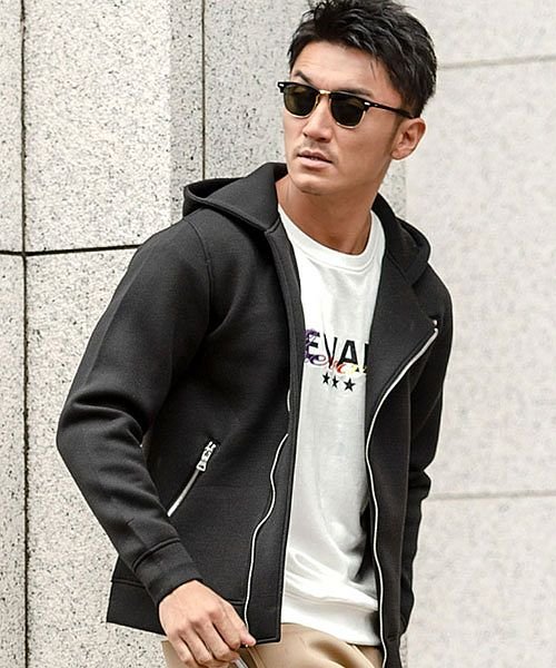 Cavaria キャバリア フード付きボンディングライダースジャケット キャバリア Cavaria Magaseek