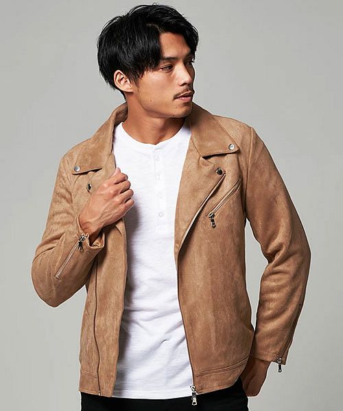 90s Leather jacket スウェードダブルレザージャケット - rehda.com