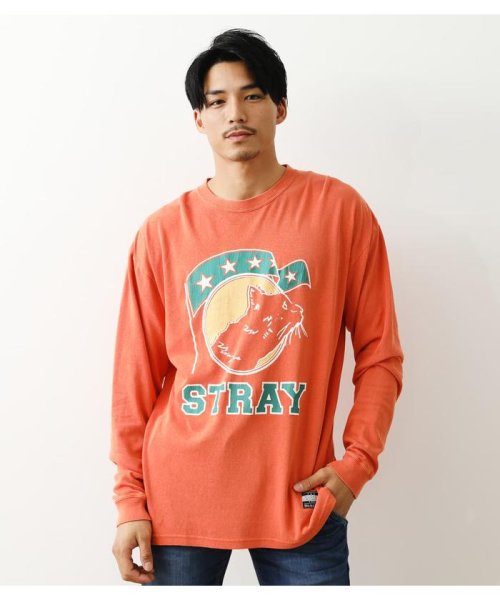 RODEO CROWNS WIDE BOWL(ロデオクラウンズワイドボウル)/STRAY CAT L／S Tシャツ/ORG