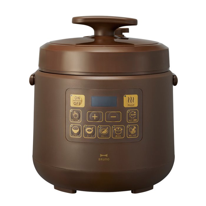 Bruno ブルーノ 圧力鍋 なべ 電気 蒸し 1 5l 炊飯器 電気鍋 マルチクッカー 電気なべ 煮込み クラッシー 簡単調理 家電 アイボリー ブラウン B ブルーノ Bruno Magaseek