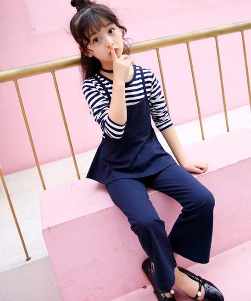 セール ミニミニストア Miniministore 子供服 女の子 セットアップ カットソー パンツセット おしゃれ 長袖ｔシャツ 秋 綿 トップス シンプル キッズ 中学生 洋服 Magaseek