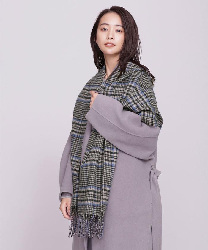 最高品質の Nano Universe ナノユニバース チェック柄 カシミヤ 大判ストール ストール スヌード 小物 10 800 Eur Artec Fr