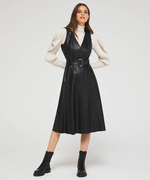 セール 59 Off フェイクレザーvネックノースリーブワンピース シスレー レディス Sisley Magaseek