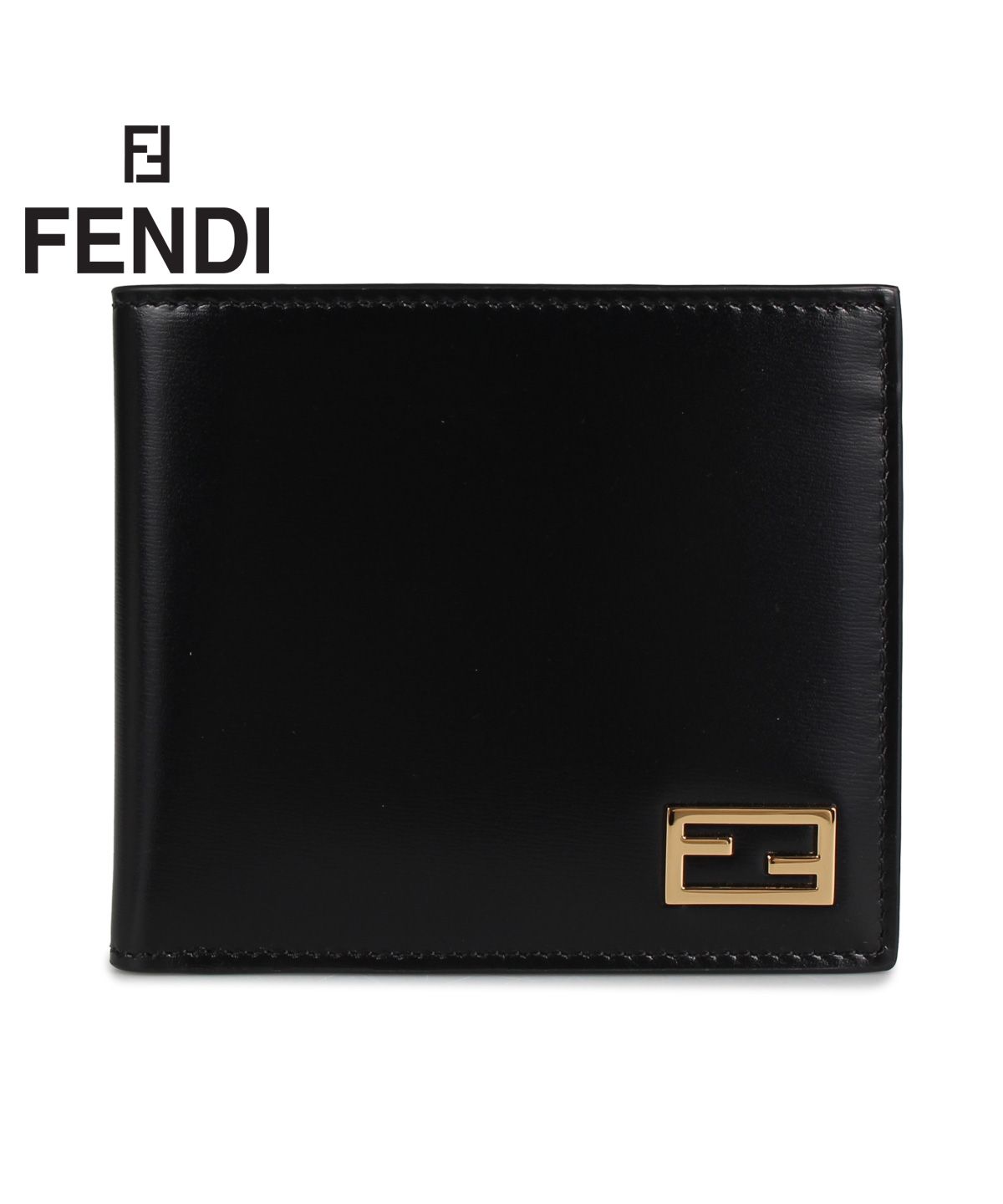 フェンディ FENDI 財布 二つ折り メンズ レディース イタリア製 WALLET ブラック 黒 7M0169AC91