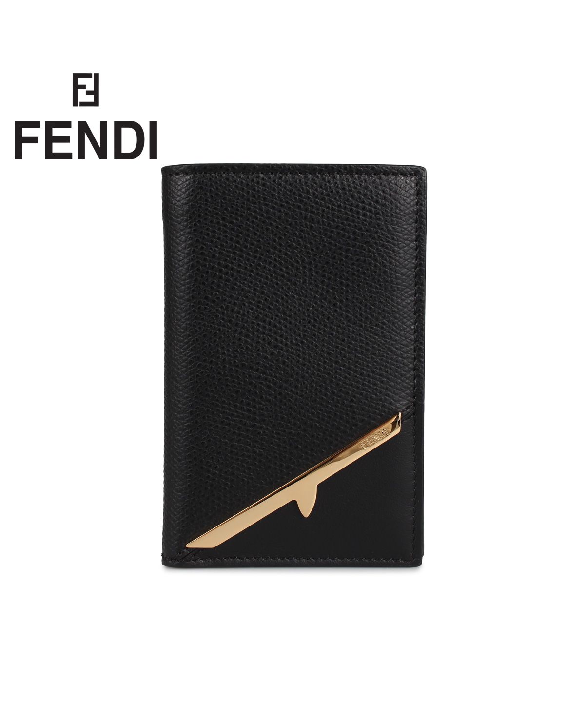 フェンディ FENDI パスケース カードケース ID 定期入れ メンズ レディース イタリア製 CARD CASE ブラック 黒 7M0262AC92