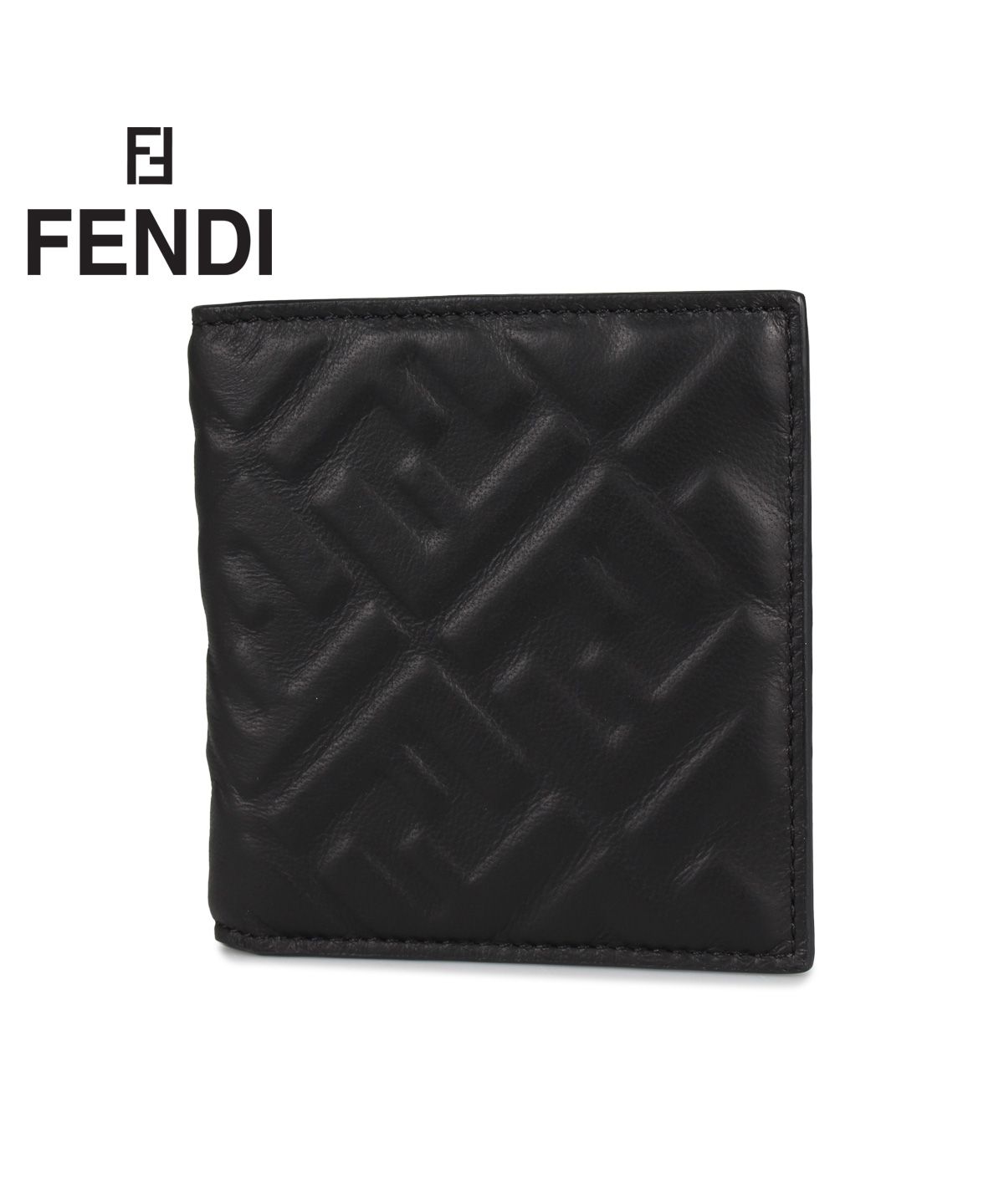 フェンディ FENDI 財布 二つ折り メンズ レディース イタリア製 WALLET ブラック 黒 7M0274A72V