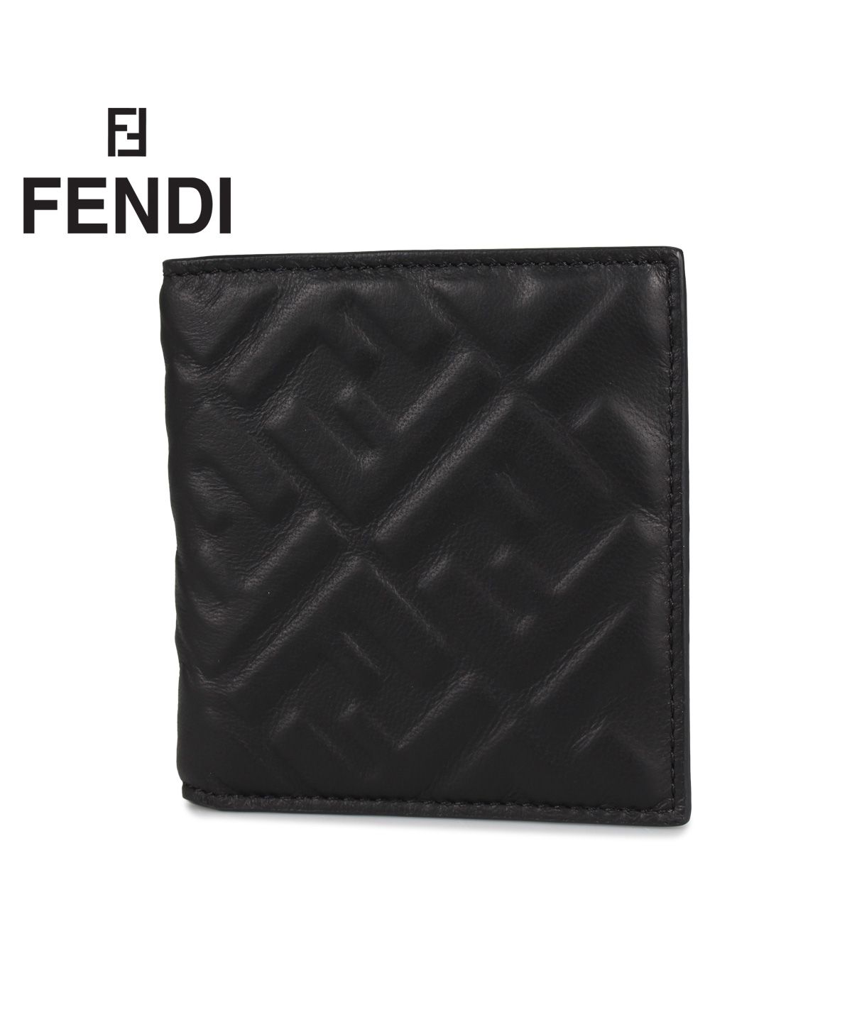 新品 FENDI フェンディ 二つ折り財布 ブラック