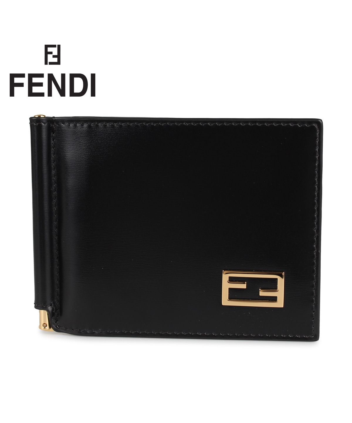 フェンディ FENDI 財布 二つ折り メンズ レディース イタリア製 WALLET ブラック 黒 7M0281AC91
