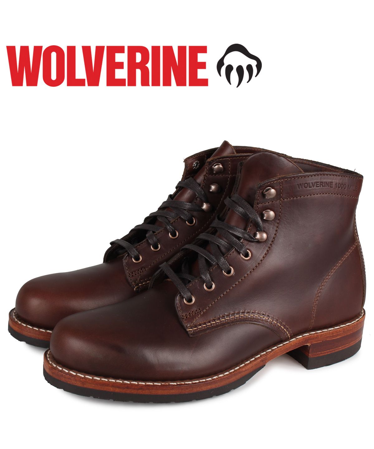 ウルヴァリン WOLVERINE 1000マイル ブーツ メンズ EVANS 1000 MILE BOOT ブラウン W990072