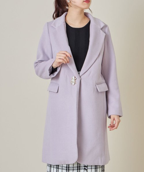 セール パールビジュー付きチェスターコート トッコクローゼット Tocco Closet Magaseek
