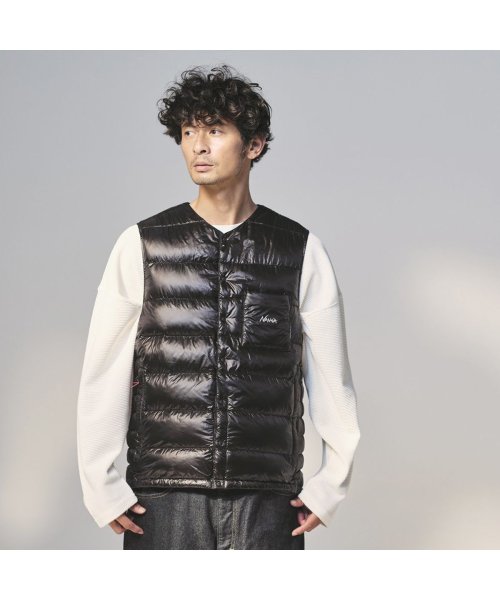 NANGA(ナンガ)/NANGA ナンガ ダウンベスト ベスト メンズ INNER DOWN VEST ブラック ネイビー カーキ ブラウン 黒 N1IdBKE2 /ブラック