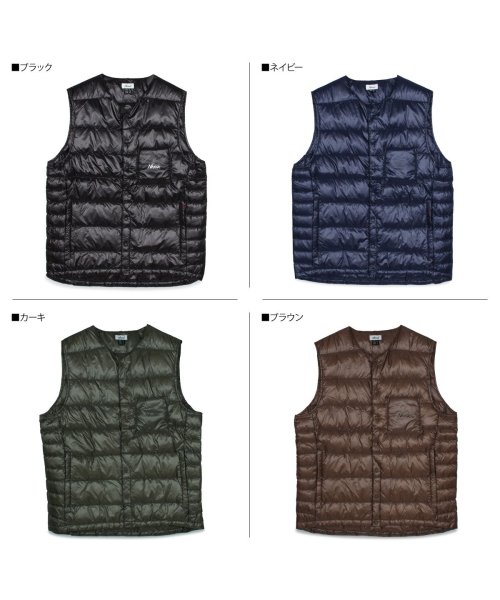 NANGA(ナンガ)/NANGA ナンガ ダウンベスト ベスト メンズ INNER DOWN VEST ブラック ネイビー カーキ ブラウン 黒 N1IdBKE2 /カーキ