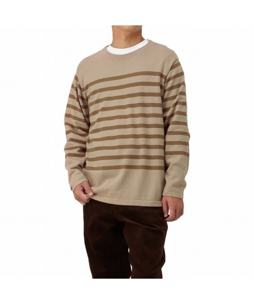 Navy ネイビー オーガニックコットン ニットボーダーアンサンブル Mh fw マックハウス メンズ Mac House Men Magaseek