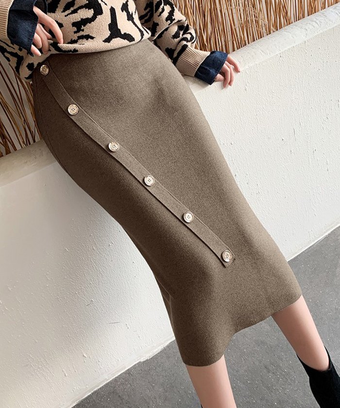 セール Girly Doll フロントボタンタイトスカート 秋冬商品 ガーリードール Girly Doll Magaseek