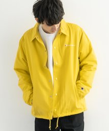 Rocky Monroe(ロッキーモンロー)/Champion チャンピオン コーチジャケット メンズ レディース 中綿 アウター ボア ロゴ 撥水 秋冬 無地 保温性 防寒 シンプル ACTION STY/イエロー