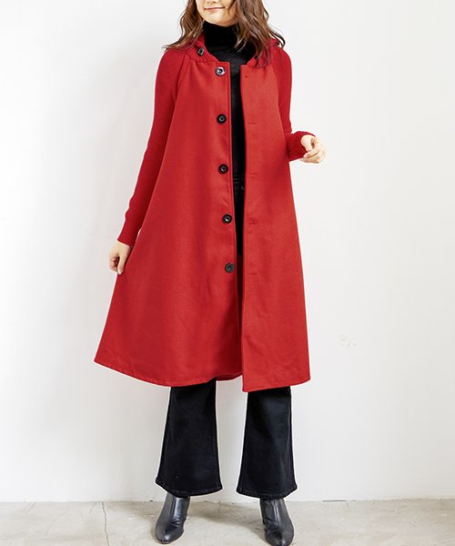 セール リブニットスリーブコート アウター Aラインコート レディース ベーシック コート 秋 冬 アミュレット Amulet Magaseek セール リブニットスリーブコート アウター Aラインコート レディース ベーシック コート 秋 冬 アミュレット Amulet Magaseek