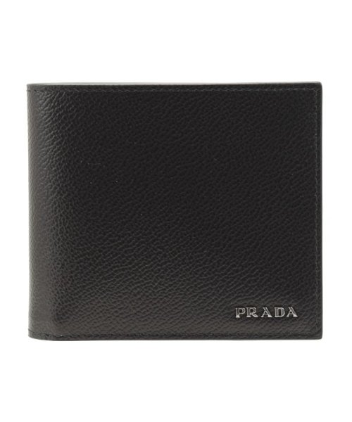 PRADA(プラダ)/【PRADA(プラダ)】PRADA プラダ 財布 二つ折り 折り財布 2mo738vimigrneba/ブラック