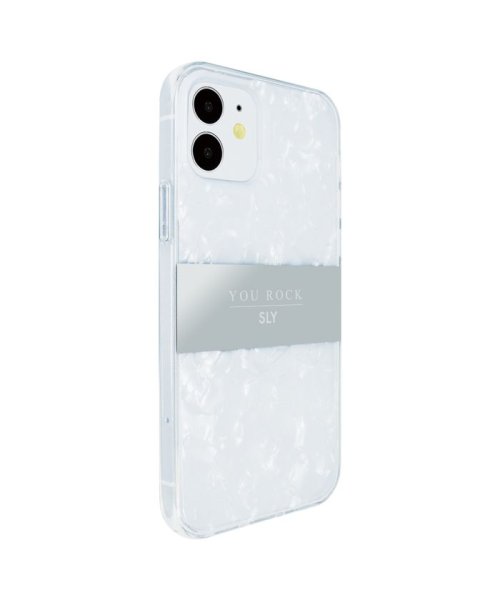 SLY(スライ)/iphoneケース iPhone12 iPhone12Pro SLY スライ In－mold shell Case white アイフォンケース/ホワイト