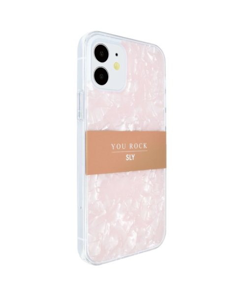 SLY(スライ)/iphoneケース iPhone12 iPhone12Pro SLY スライ In－mold shell Case pink アイフォンケース iphone12/ピンク