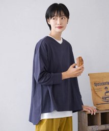 apartmentdepartment(アパートメントデパートメント)/Vネック ワイドプルオーバー［無地］/ネイビー