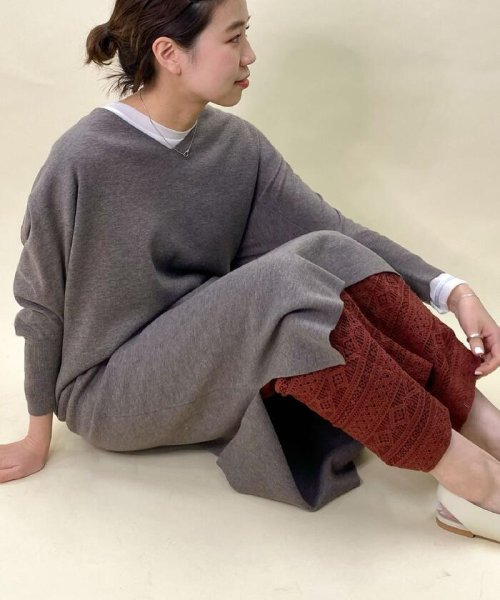新色追加 Web限定カラーあり 三角袖スリット入りニットワンピース フレディエミュ Fredy Emue Magaseek