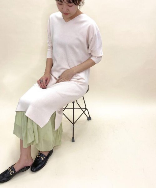 セール 新色追加 Web限定カラーあり 三角袖スリット入りニットワンピース フレディエミュ Fredy Emue Magaseek