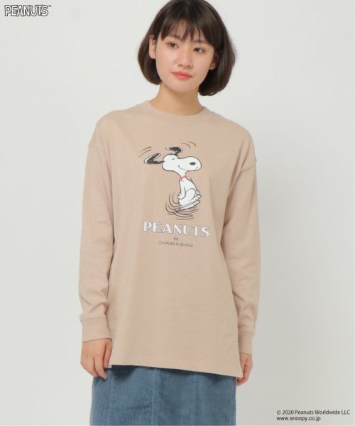 LBC(エルビーシー)/PEANUTS コラボロンtee/ベージュ