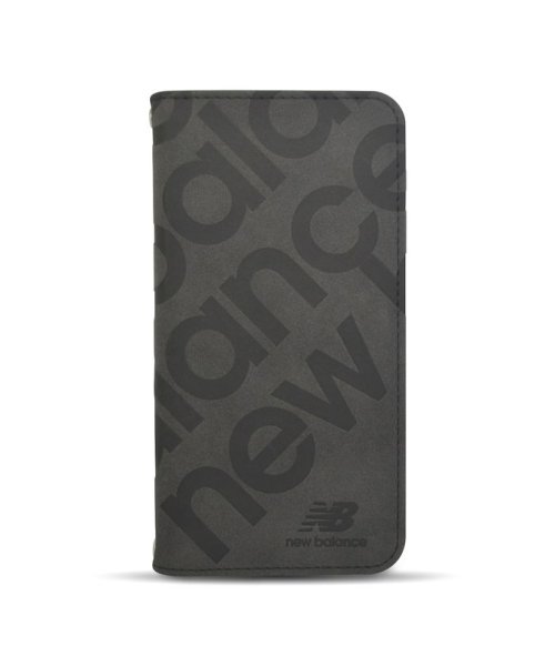 new balance(ニューバランス)/iphoneケース iPhone12/12 Pro ニューバランス New Balance 手帳ケース スタンプロゴスエード ブラック/ブラック